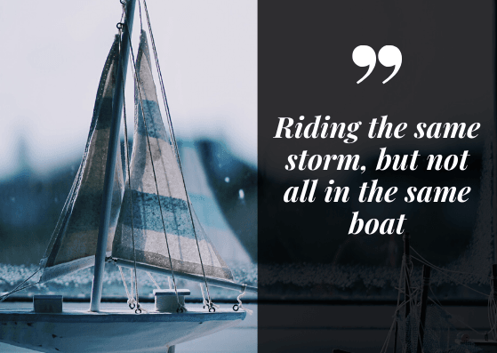 Riding the same storm